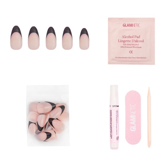 Glamnetic CAVIAR Short Almond Nails - Picture 3 of 4